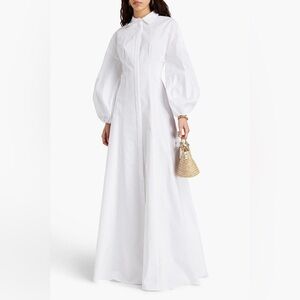 Carolina Herrera Cotton Maxi Shirt-Dress Gown